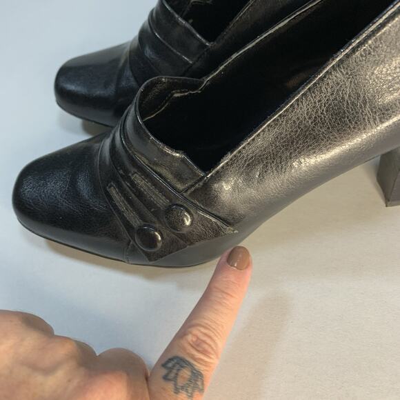 Franco Sarto Rosalie Womens Heels Sz 8 M Black Academia Witchy 3.25" Block Heel - Picture 11 of 16